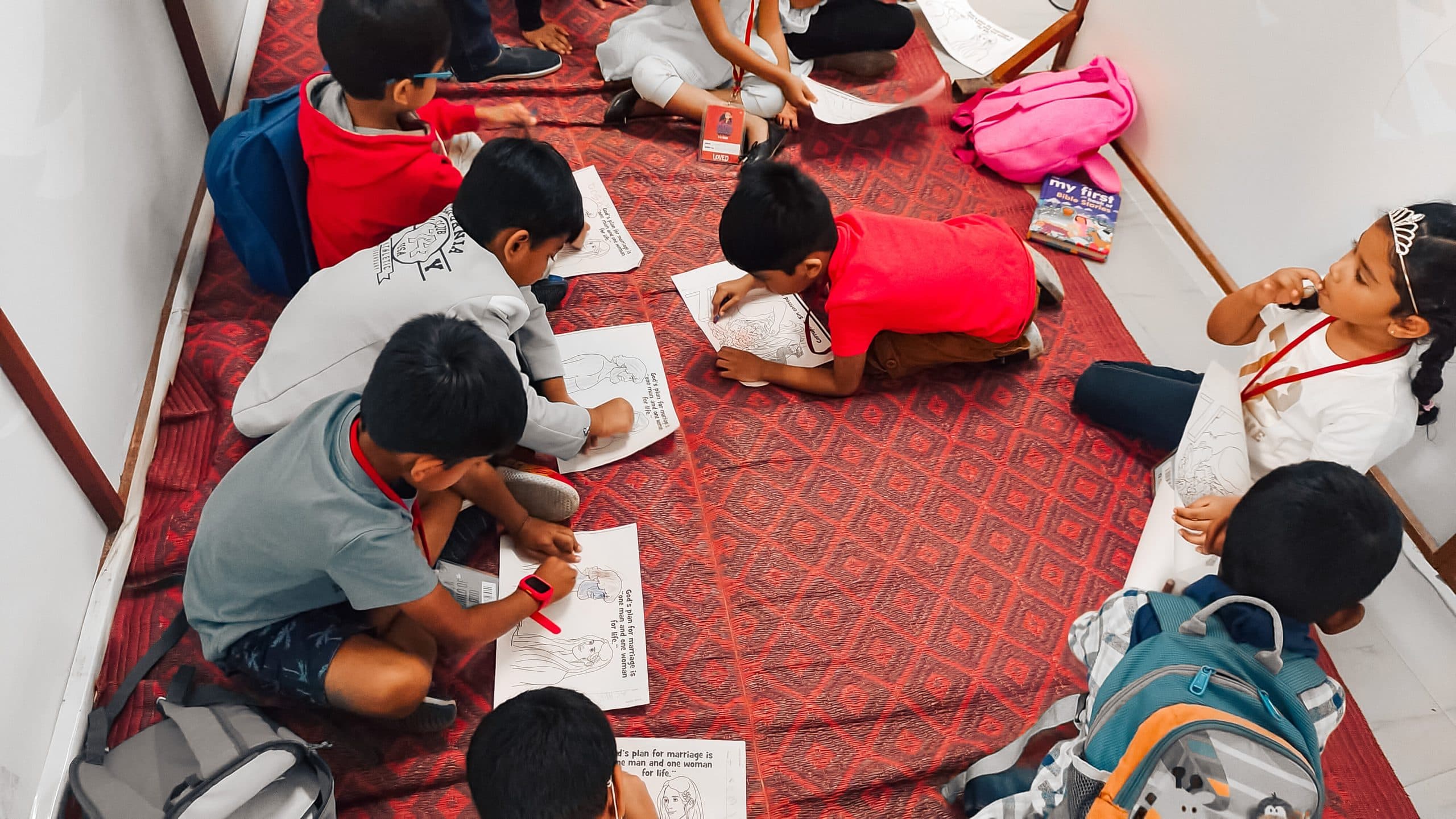 Children at Temple of God Kids Church, Bangalore